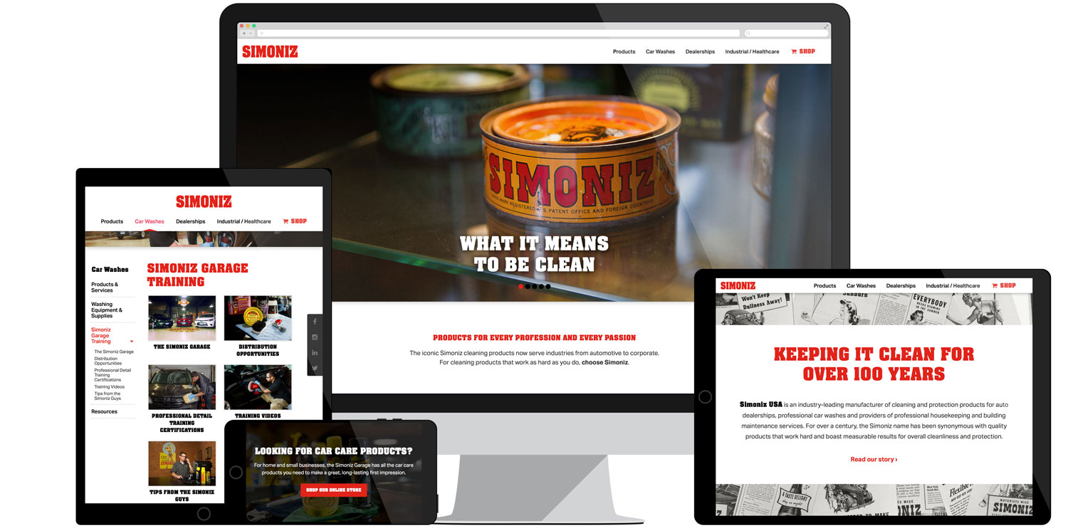 Web design for Simoniz