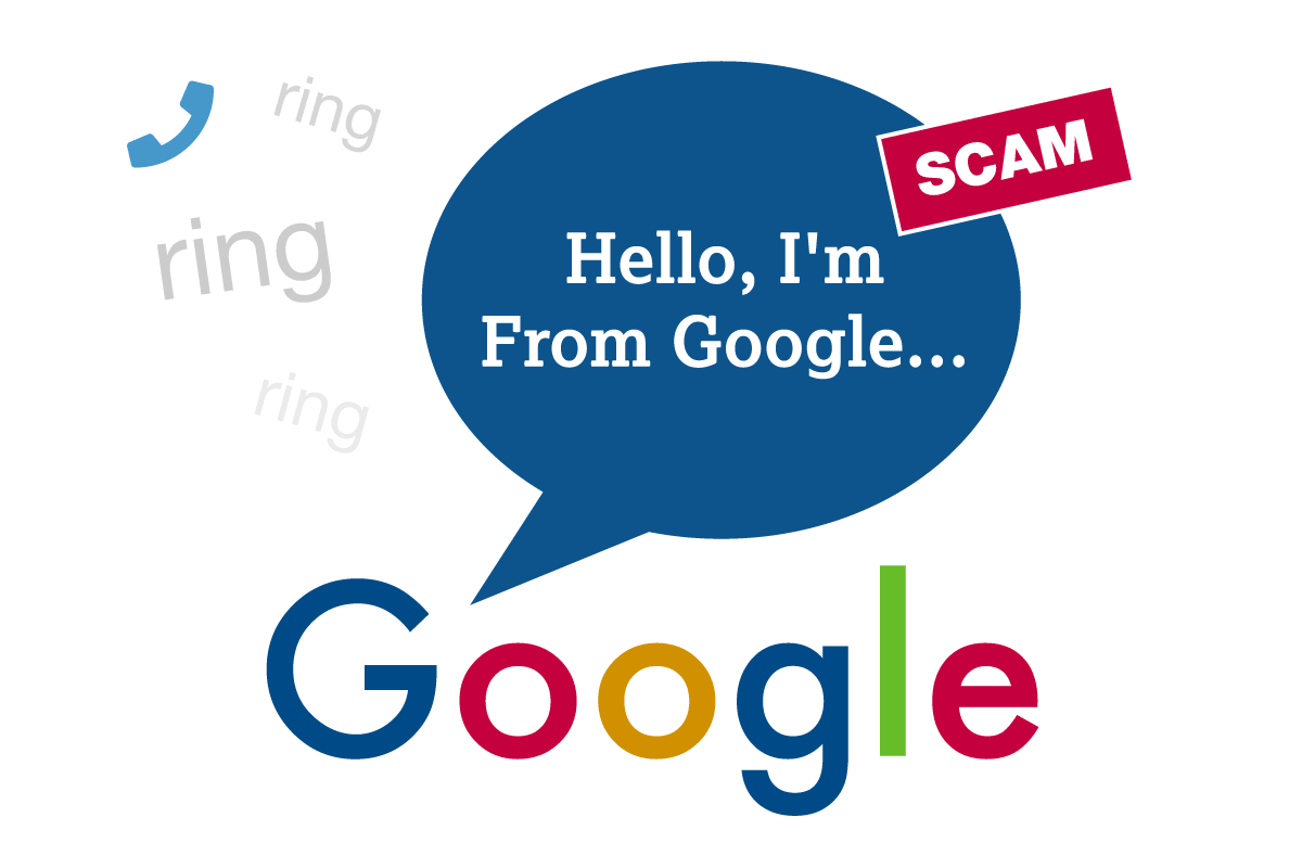 Google Scam graphic