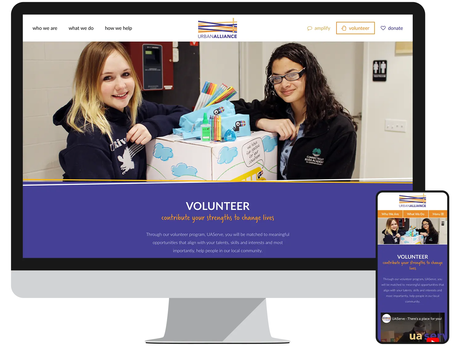 Urban Alliance Landing Page - Volunteer